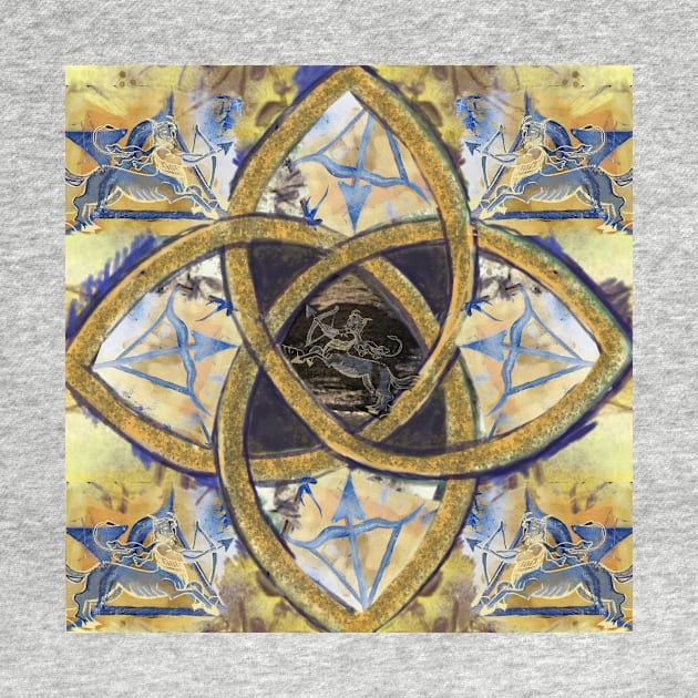 Golden Sagittarius Mandala by Visuddhi